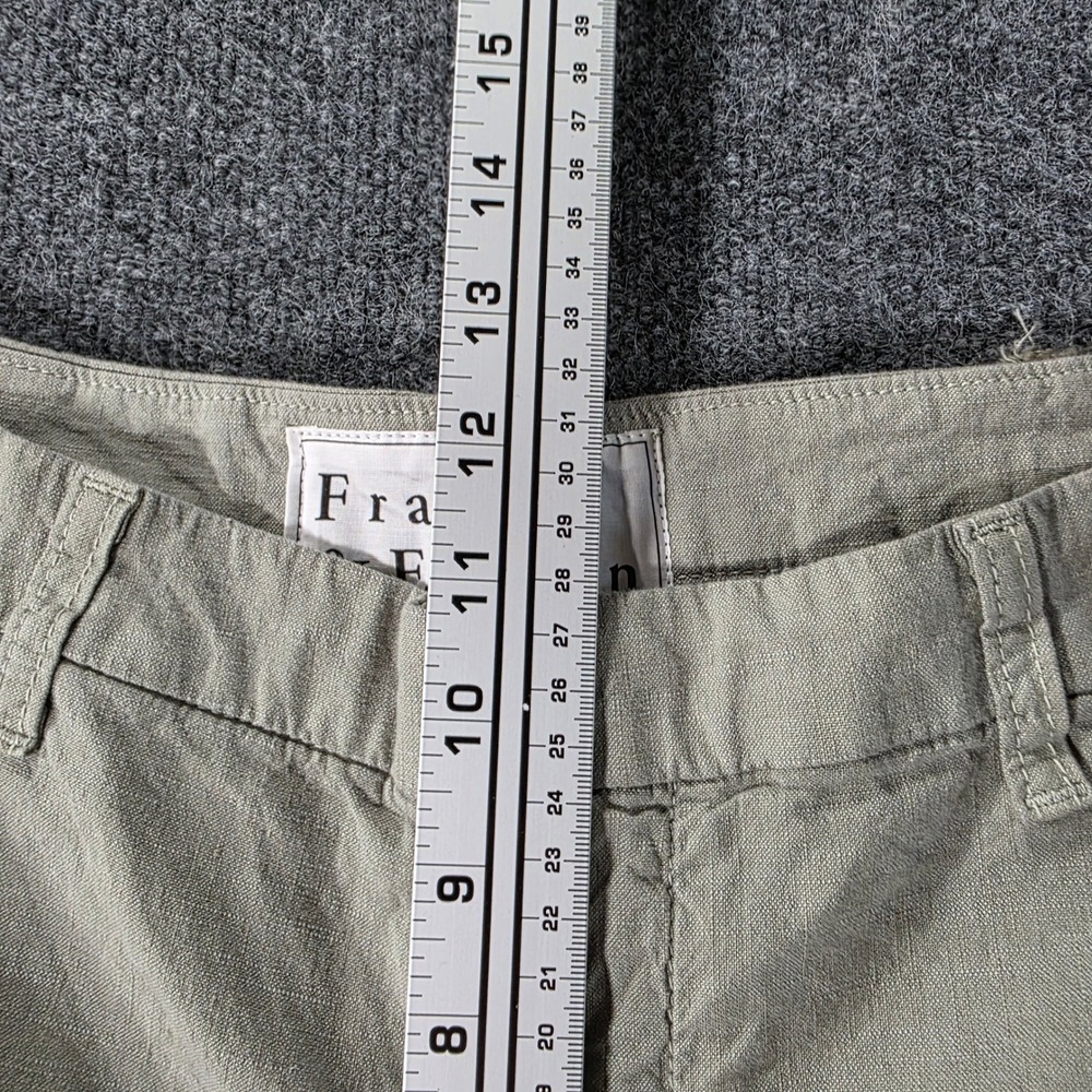 Frank & Eileen Kinsale Pants Italian Performance Linen Sage Green 12 Womens USA - Picture 8 of 10